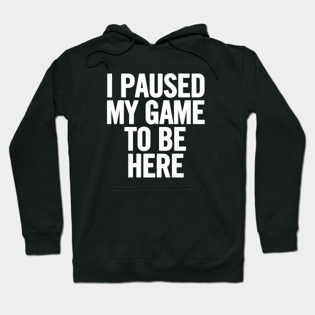 I Paused My Game To Be Here Hoodie by sergiovarela